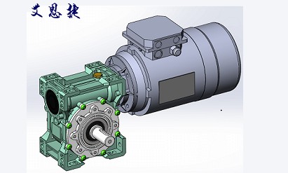 蝸輪減速機(jī)可以配剎車電機(jī)？看看這款SJMRV063+0.75kw剎車電機(jī)